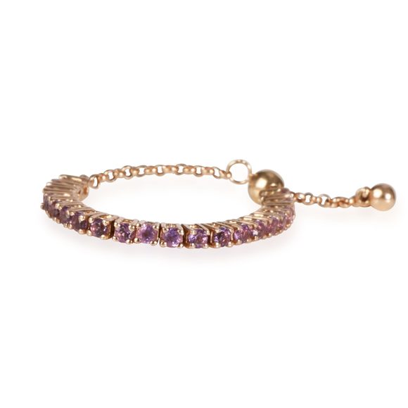 My Story Amethyst Stackable Bolo Ring in 14K Rose Gold - Picture 1 of 3